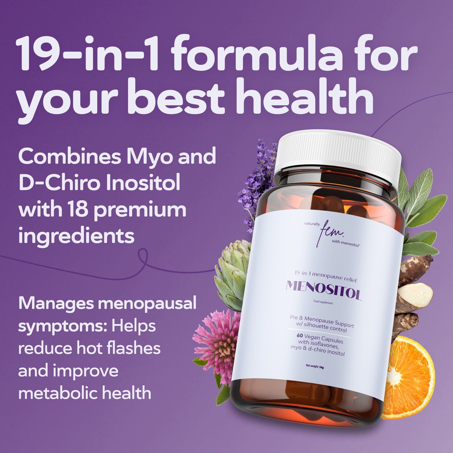 MENOSITOL FEM® 19-in-1 | Perimenopause & Menopause Control